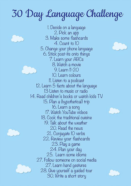 Hyndland_ML's tweet image. Thanks to @LinguaphileLife for this great idea💡!!! 
Who’s up for the challenge of learning a *NEW* language for 30 days by doing an activity each day to practice it? 🙋‍♀️🙋‍♂️
#30DayLanguageChallenge @Glasgowlangs @HyndlandSec