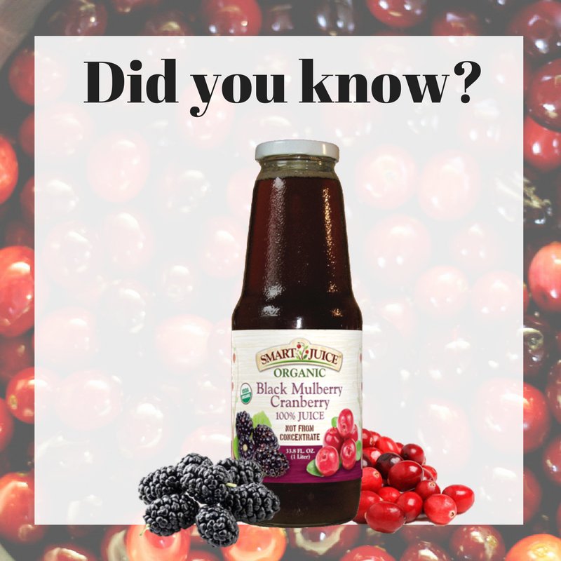 Our Black Mulberry and Cranberry Juice is loaded with healthful fruits. Black mulberries and cranberries are rich in fiber and Omega-6 fatty acids.