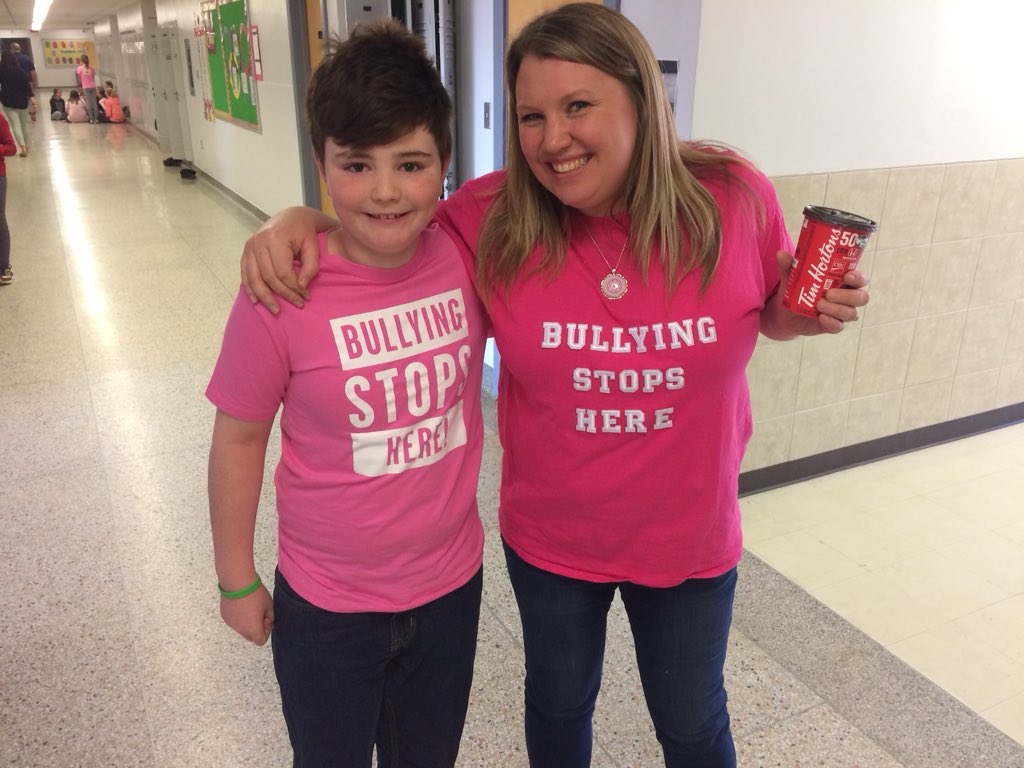 DresdenAreaCS's tweet photo. Wearing our pink today to end bullying. #PinkShirtDay #PinkItForward #KindnessMatters https://t.co/i1RJTZrcJ5