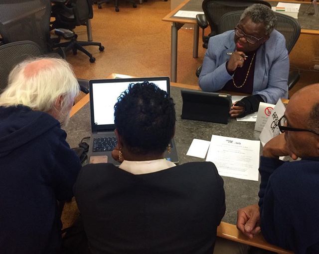 afroCROWDit's tweet photo. Teamwork at the @schomburgcenter #AfroCROWD @Wikipedia editathon on #Africa and the #AfricanDiaspora this weekend. Special shoutout to #GirlScout leaders at the event! #Blackgirlmagic #get #empowerment #knowledge @wikimedianyc @wikimedia #digital #wikip… https://t.co/zKJAL4PbYA https://t.co/GPAAvNPSdN