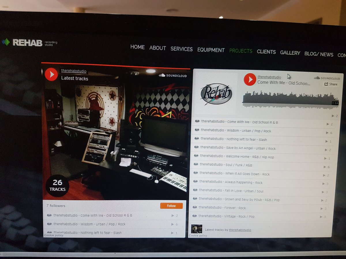 New site created by <a href="/vidalito05/">Lucas Vidal</a> for the recording studio of @bigchrisflores therehabstudio.com great works produced in this studio. #Slash #CharlieSheen #CedricKyles