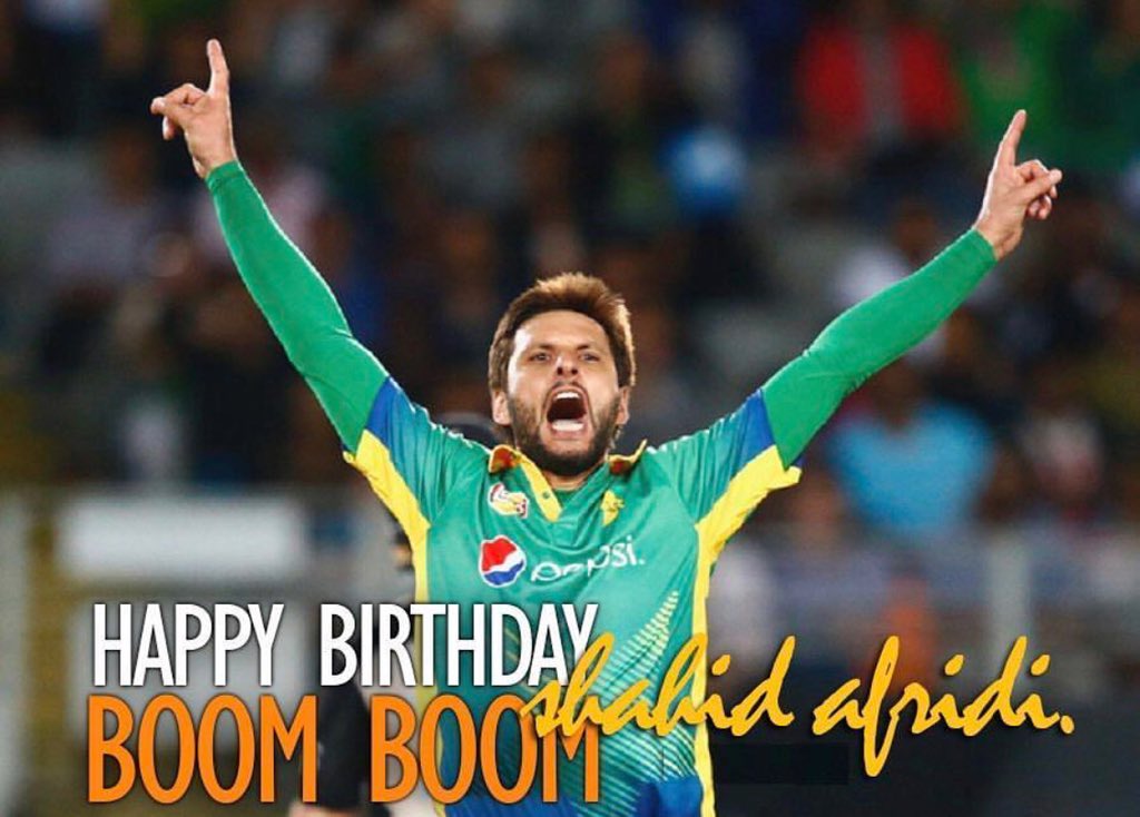 Happy birthday to one of the biggest stars of Pakistan Cricket Shahid Afridi  