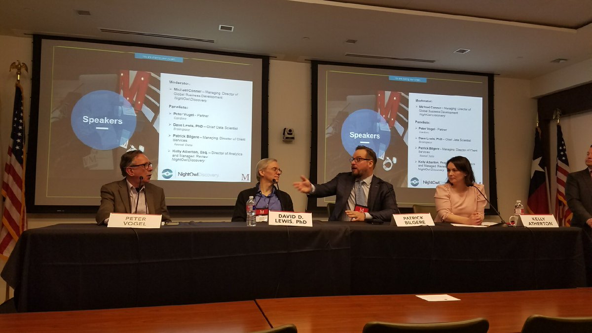 pbilgere's tweet photo. Great discussion today about how artificial intelligence is changing the legal industry. Special thanks to  Kevin M. Clark and Danny Thankachan for inviting me to be a part of it. #MastersConference #RevealData https://t.co/cNcAggyUqx