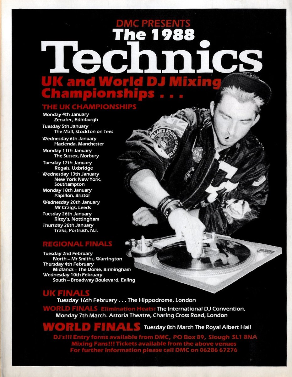 DMCDJchamps's tweet photo. DMC DJ Battles are coming: NYC Chicago Dallas Cincinnati Tampa DC @RaneDJ https://t.co/RVVAaWPa4B
plus 2018 DMC Online DJ Championship start this Friday 2nd March
DJs prepare your 2 minute sets! @DMCDJOnline #DMCDJ2018
Meanwhile check the flyers of previous DMC finals & heats https://t.co/O2ZRCcqZGJ
