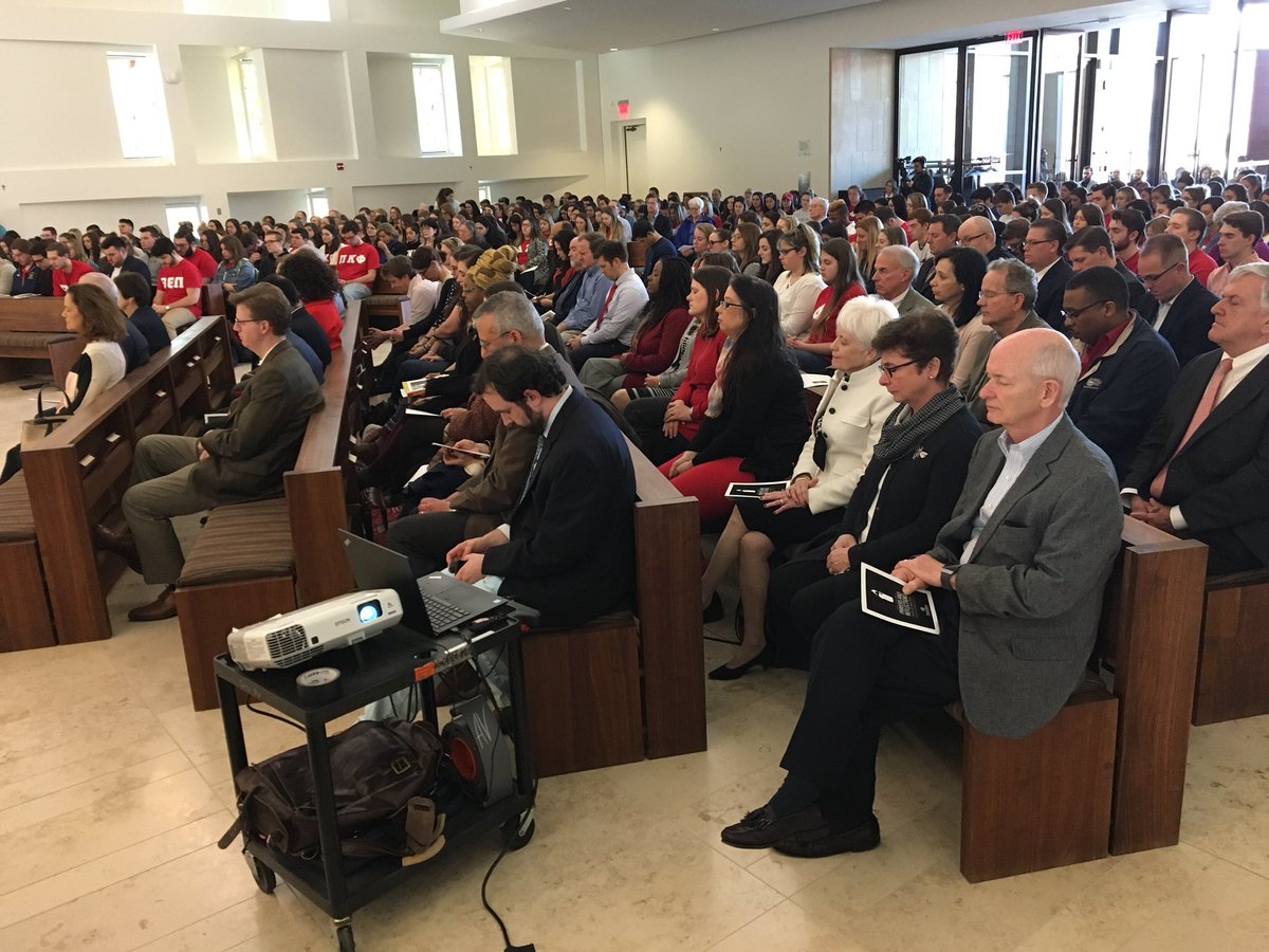 “They are us” President Petillo at <a href="/sacredheartuniv/">Sacred Heart University</a> makes remarks at #PrayersandReflections #Parkland #PrayForParkland