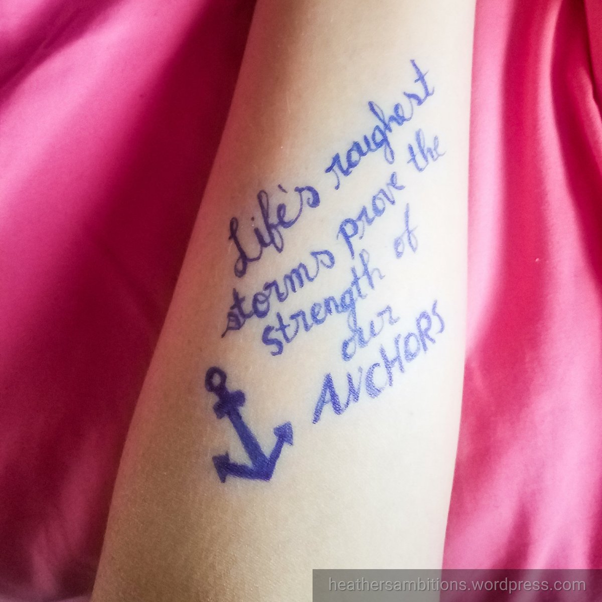 shortysbrain's tweet photo. I really love this #sharpietattoo
Who are your anchors?
Mine are my faith in God, my friends (including internet ones), and my family.
#anchortattoo #quotetattoo https://t.co/93gci0V5wp