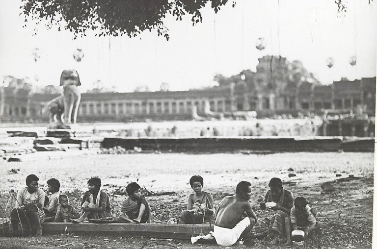 Locals at Angkor Wat - Picture taken between 1919 and 1926