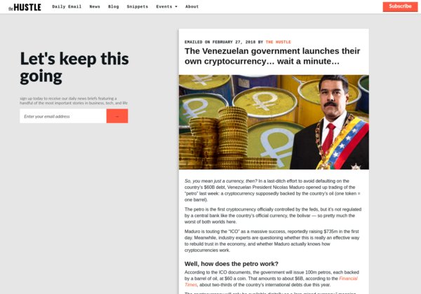 joshuaburkhart's tweet photo. The Venezuelan government launches their own cryptocurrency… wait a minute… #HR https://t.co/EGzqEPfvgY https://t.co/9WXkhW1j6B