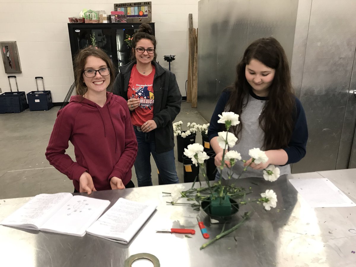txflorist's tweet photo. RT @AgTeach_Sefcik: Our Floral Design students are preparing for their @txflorist certifications that are right around the corner! #westnation #groupwork #symmetricaldesign #learningtodo #bloominginthewest #DSD @westmustangs https://t.co/gPcuPIrFKE