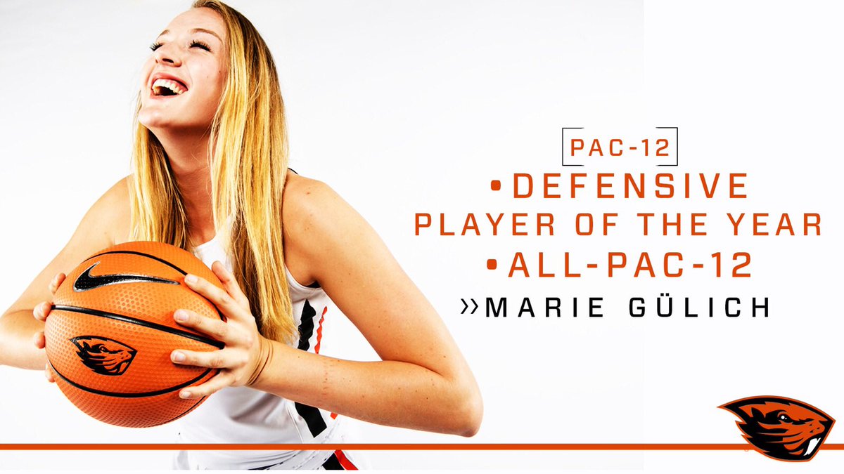 BeaverWBB's tweet photo. The Beavers take Pac-12 Defensive Player of the Year honors for the 4th-straight year, as @mary_gulitsch has been named @pac12 Media Defensive Player of the Year! 

#GoBeavs https://t.co/UAokxpIp4q
