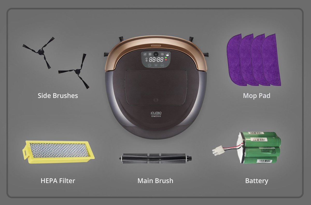 iClebo_US's tweet photo. Here's an awesome, easy guide to replacing parts and accessories for your iClebo #Omega and other robot vacuum models https://t.co/6QgNCZL6vo https://t.co/pcDqHirZHX