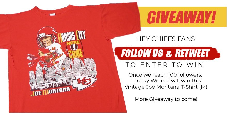 TheArrowDread's tweet photo. GIVEAWAY ALERT! We want to grow our #Chiefs fan base, help us out #ChiefsKingdom! FOLLOW US &amp; RT to enter. One random winner will be chosen once we reach 100 followers. More #KansasCityChiefs Giveaways to follow! https://t.co/KDZav6mSJ7