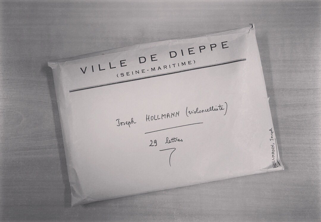 CameronCrozman's tweet image. Short trip to cold windy and windy #dieppe today to visit the Saint-Saëns archive and read some letters by Joseph Hollman, a previous owner of the @CanadaCouncil Bonjour Strad! #instrumentbank #hollmanproject