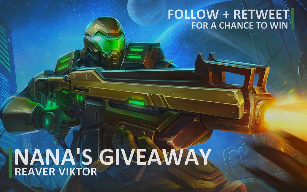 justnanatv's tweet photo. Have you missed some sweet giveaways? Since now I'll do them more frequently! Awesome, right? Today you'll have a chance to win one of the newest skins from OB66: Reaver Viktor! Follow me and retweet this for a chance to win! The lucky person will be chosen on 4th March 9PM CET💫 https://t.co/aQv9AX4eh5