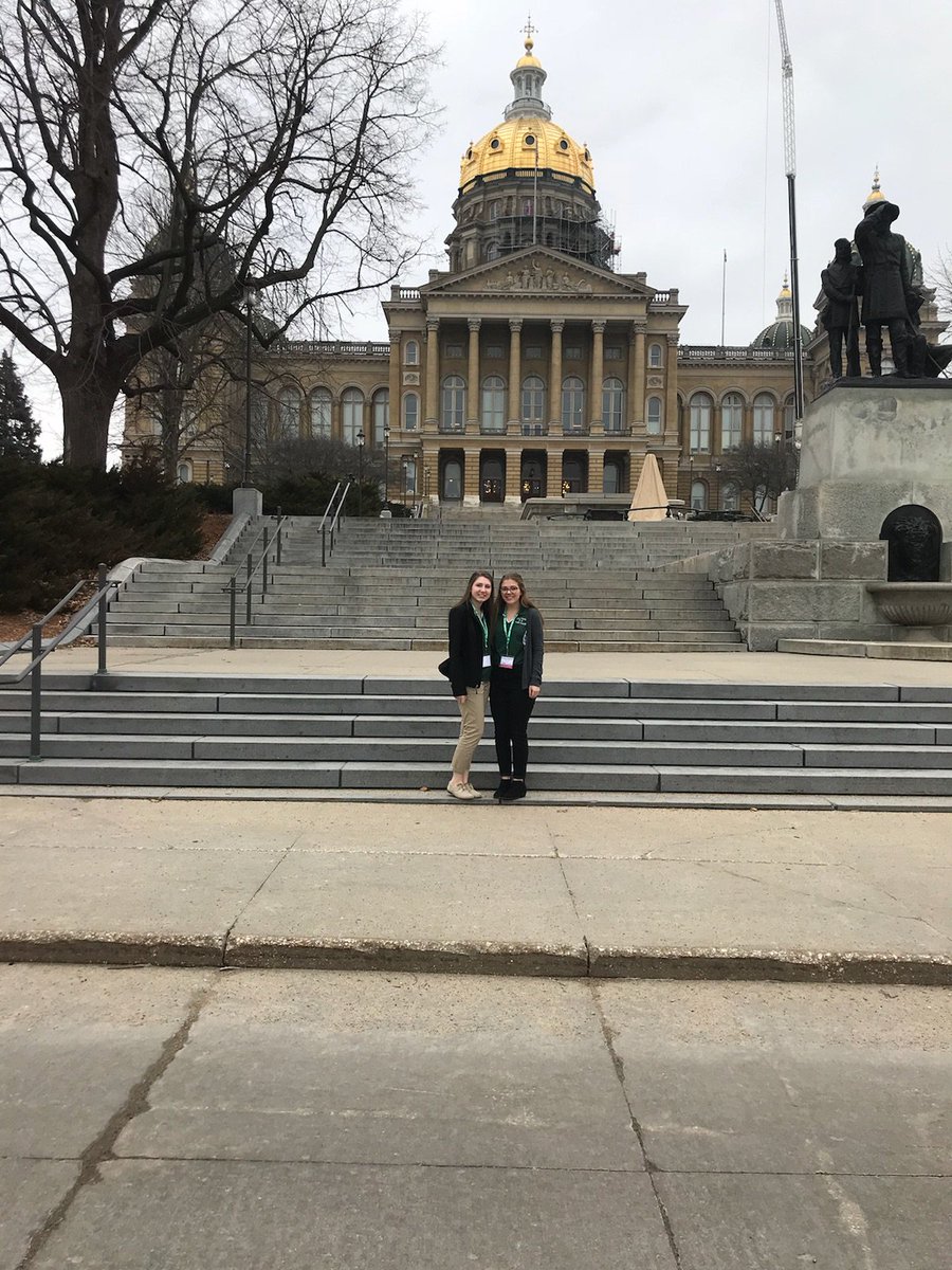 isueclay's tweet photo. 4-H Legislative Day at the Capital in Des Moines.  Thank you to Terry Maloy, Executive Director of Extension; Representative Megan Jones; and Maddie Dewitt for meeting with us! https://t.co/Hg8XVU2t1o