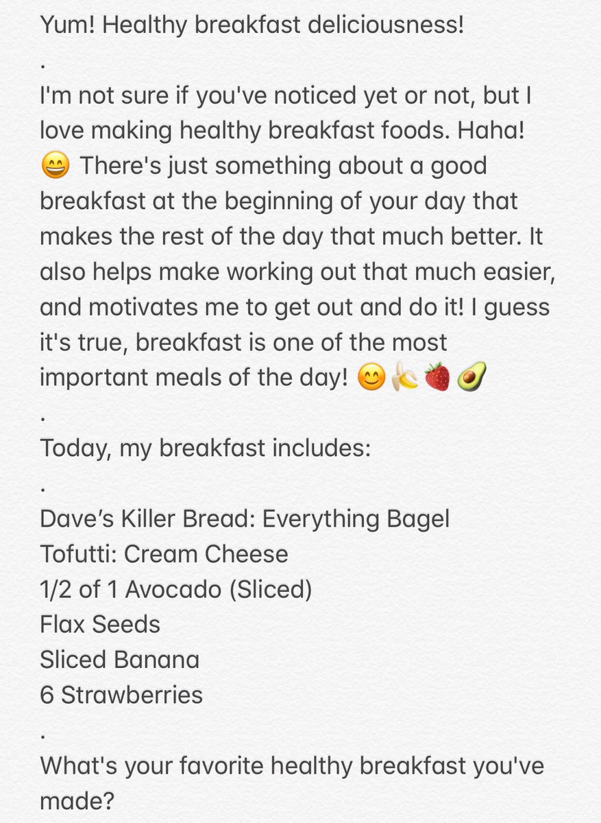 my_body_for_me's tweet photo. @KillerBread and @tofuttibrand have done it again! Thank you for helping to make my breakfast amazing! 😊
#MyBodyForMe #Breakfast #BreakfastFood #Healthy #HealthyFood #HealthyBreakfast #HealthyLife #Vegan #VeganFood #VeganLife #EverythingBagel #CreamCheese #Tofutti #Avocado #Yum https://t.co/DGzfWu6P62