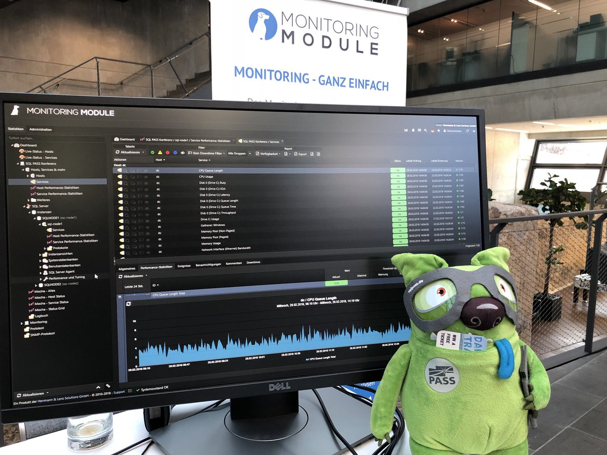 HLMonitoring's tweet photo. Vielen Dank an #sqlpass_de #sqlkonferenz #SQLKonferenz2018 für die super Veranstaltung und im besonderen an Alle, die sich von unserem #MonitoringModule überzeugen ließen! Wir kommen wieder! 👍 #SQLServer https://t.co/VGvAowG4S5