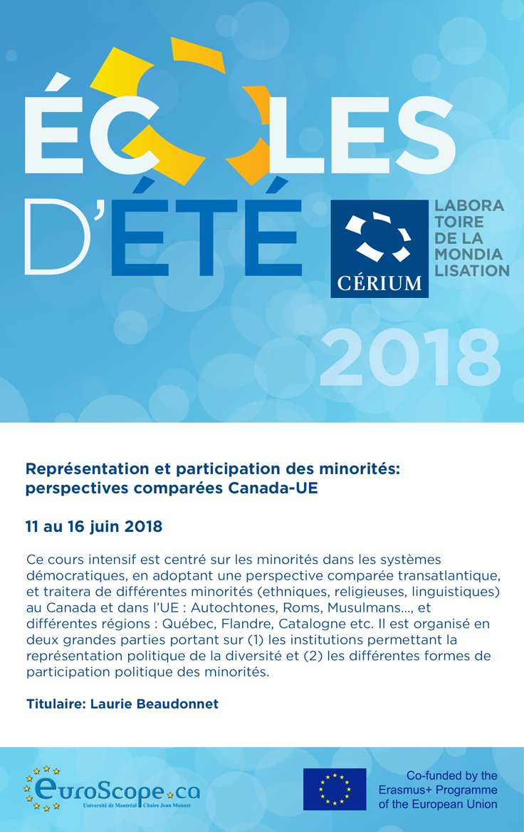 ChaireJM's tweet photo. Notre directrice scientifique, Laurie Beaudonnet, donnera un cours cet été portant sur la représentation et participation des minorités au Canada et dans l’Union européenne. Plus d’informations ici: https://t.co/4BAyh3IdA0 https://t.co/f2YHyL6zXN