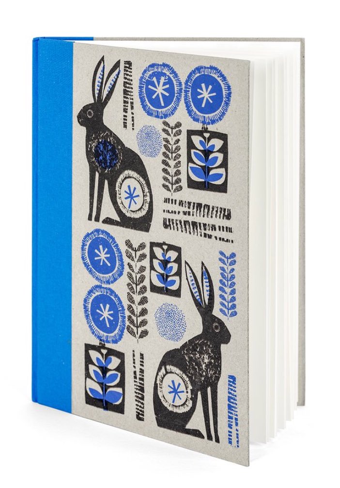 Hi #handmadehour , here are a couple of my screenprinted A4 sketchbooks ! Perfect for drawing , doodling or making grand plans .  janeormes.bigcartel.com/product/a4-not…