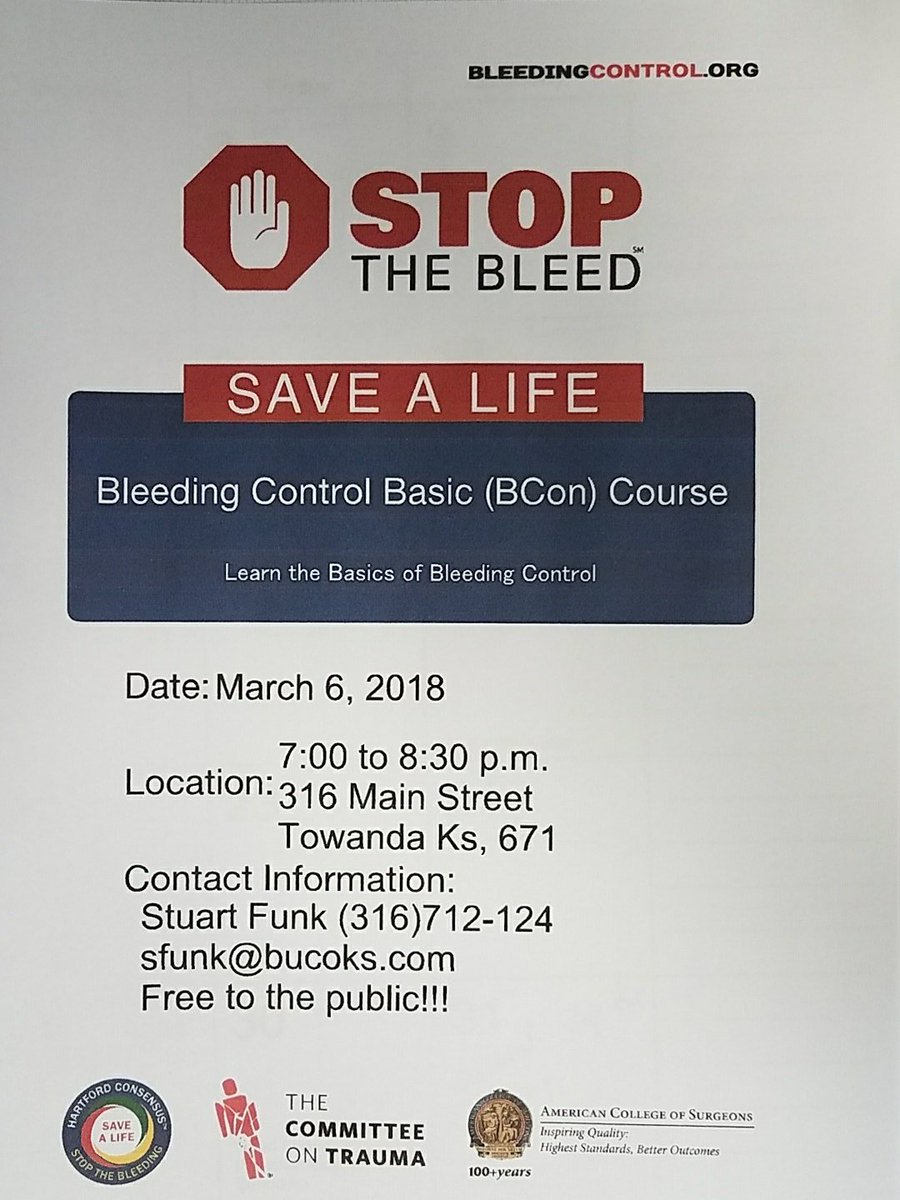 bucoems's tweet photo. #StopTheBleed https://t.co/U42Lyiheft