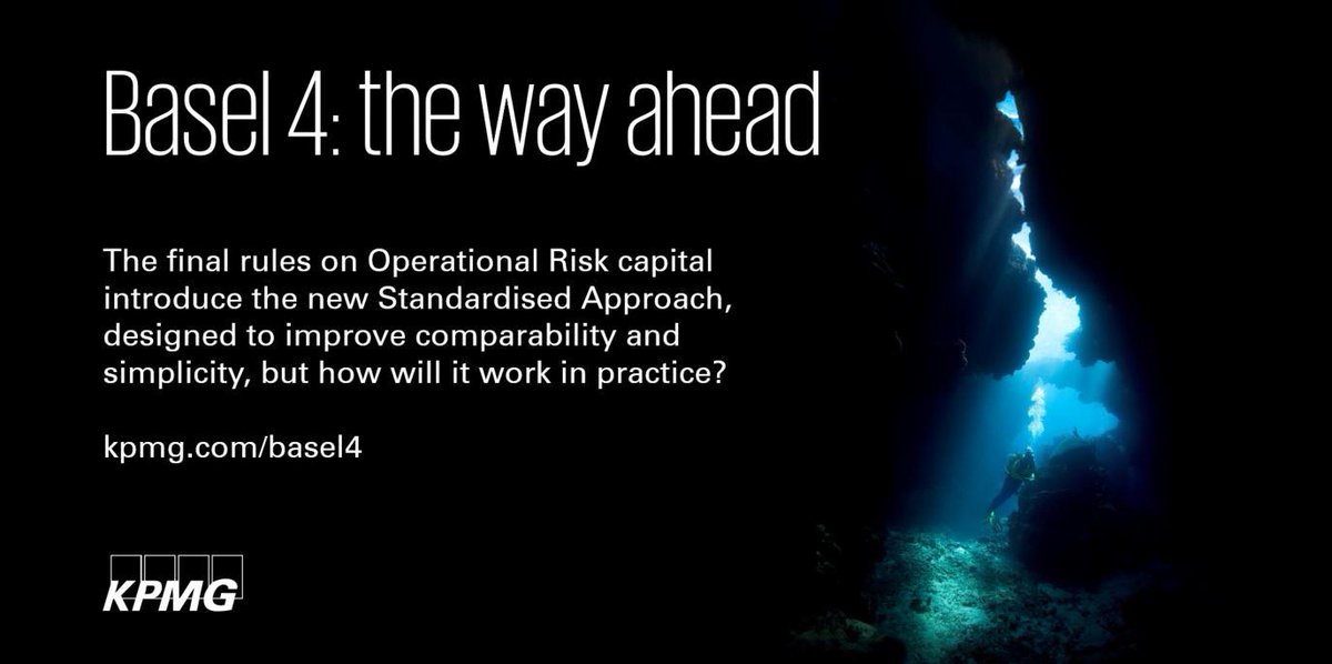 KPMG's tweet image. Learn about how the new method for calculating Operational Risk capital could impact banks&apos; systems, processes and business model social.kpmg/7nqfl #Basel4