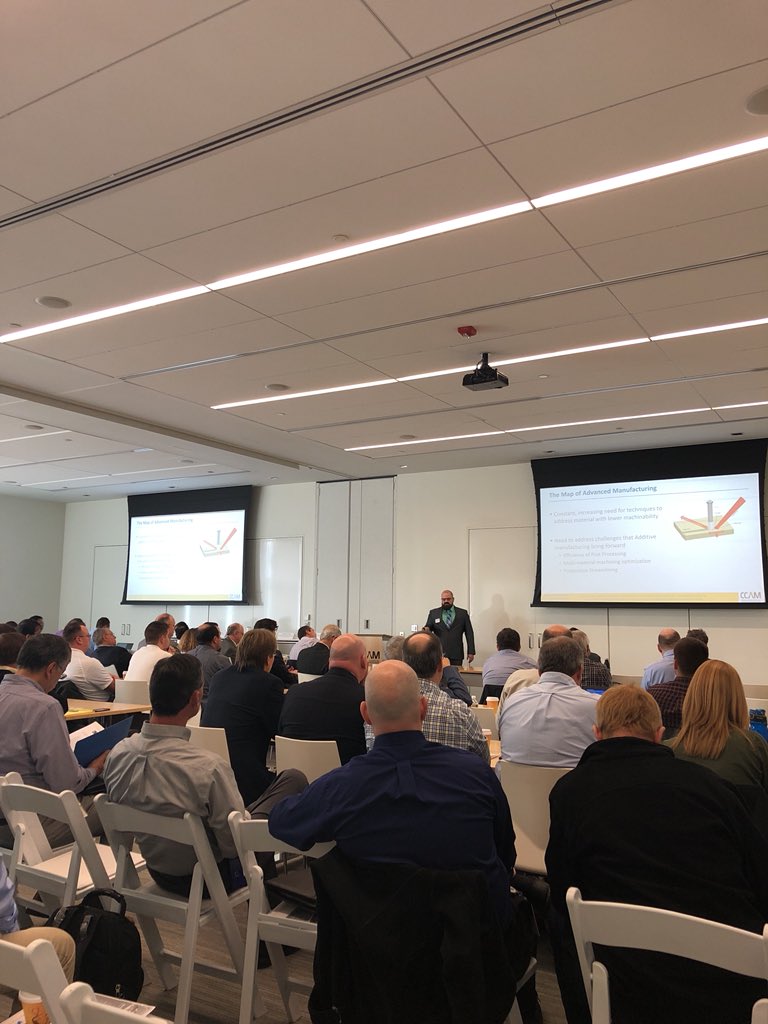 CCAMVA's tweet photo. Our research manager Ron Volpicella presenting about our work in machining #CCAMMachining https://t.co/S1ixE7Pdmq