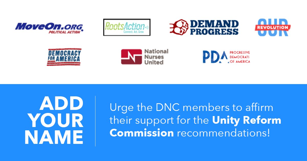 ☑️ Reducing superdelegates
☑️ Same-day registration &amp; same-day party switching in primaries/caucuses
☑️ Increased transparency 

Add your name to tell your DNC member to support party reform: ow.ly/jbAt30iFY8p