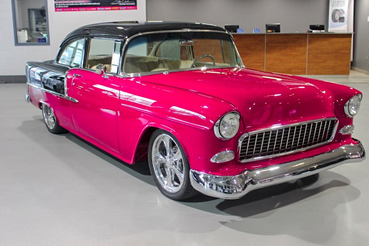 steelechevsj's tweet photo. Today is #PinkShirtDay! Together we stand up to bullying and cyberbullying 💞

Even cars look good in pink - or at least this '55 Bel Air does! https://t.co/QVAGAifWOl