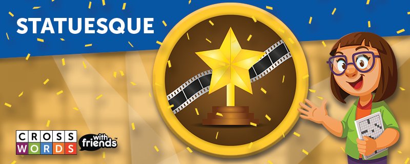Earn stars solving puzzles this week and take home the newest badge. Start the #Statuesque Challenge today! #CrosswordsWithFriends #Zynga #WeeklyChallenge zynga.my/CrosswordsWith…