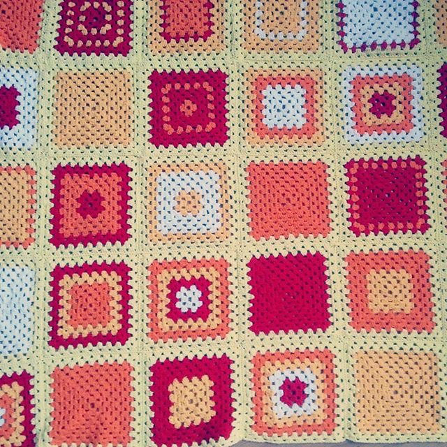 WhatTheCraftUK's tweet photo. Time to get snuggled up under our crochet blanket and wait out the beast from the east. This blanket was made years ago for a lovely cou... https://t.co/HsY7njpaLg