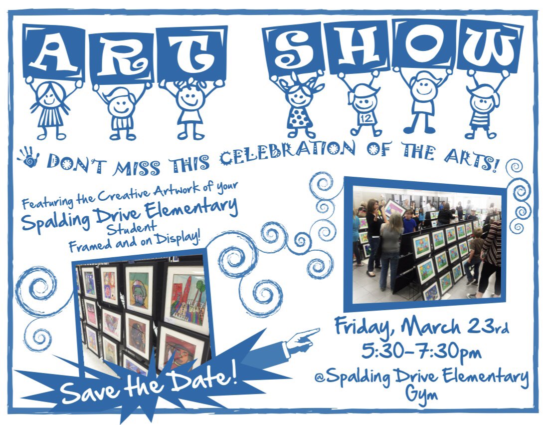 BFES_art's tweet photo. Save the Date for the Spalding Drive Elementary Art Show! https://t.co/wrwn7jFH1C