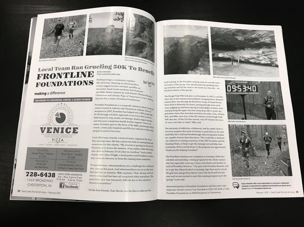 frontlineNWI's tweet photo. Huge shout-out to @N2Publishing and the Frontline Running Team for promoting the message of recovery! https://t.co/QZJUFv75Cc