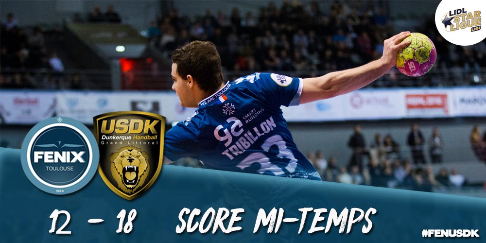 FENIX_HB's tweet photo. Première partie de match compliquée pour la #FENIXArmy qui retourne aux vestiaires menée par les dunkerquois ! (12-18, 30') #FENUSDK https://t.co/PzxxeIXpHH