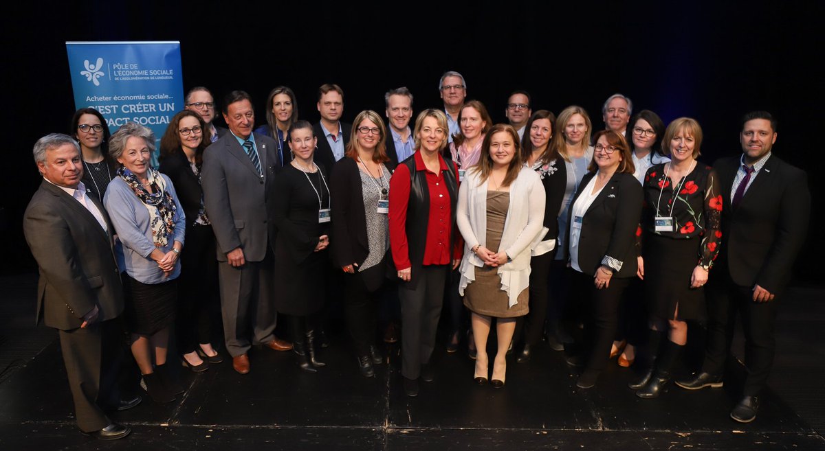 Très fier de nos 20 ambassadeurs de « l'économie sociale, j'achète! » <a href="/VilleLongueuil/">Ville de Longueuil</a>, <a href="/Ville_Brossard/">Ville_Brossard</a>, @VilleStLambert, <a href="/Ville_StBruno/">Saint-Bruno</a>, @Boucherville_, 6 Caisses Desjardins, Magnus, RTL, @delagglo, Groupe Robert, @CegepMontpetit, CSMV, Sak Sac, OMHL, <a href="/USherbrooke/">Université de Sherbrooke</a>