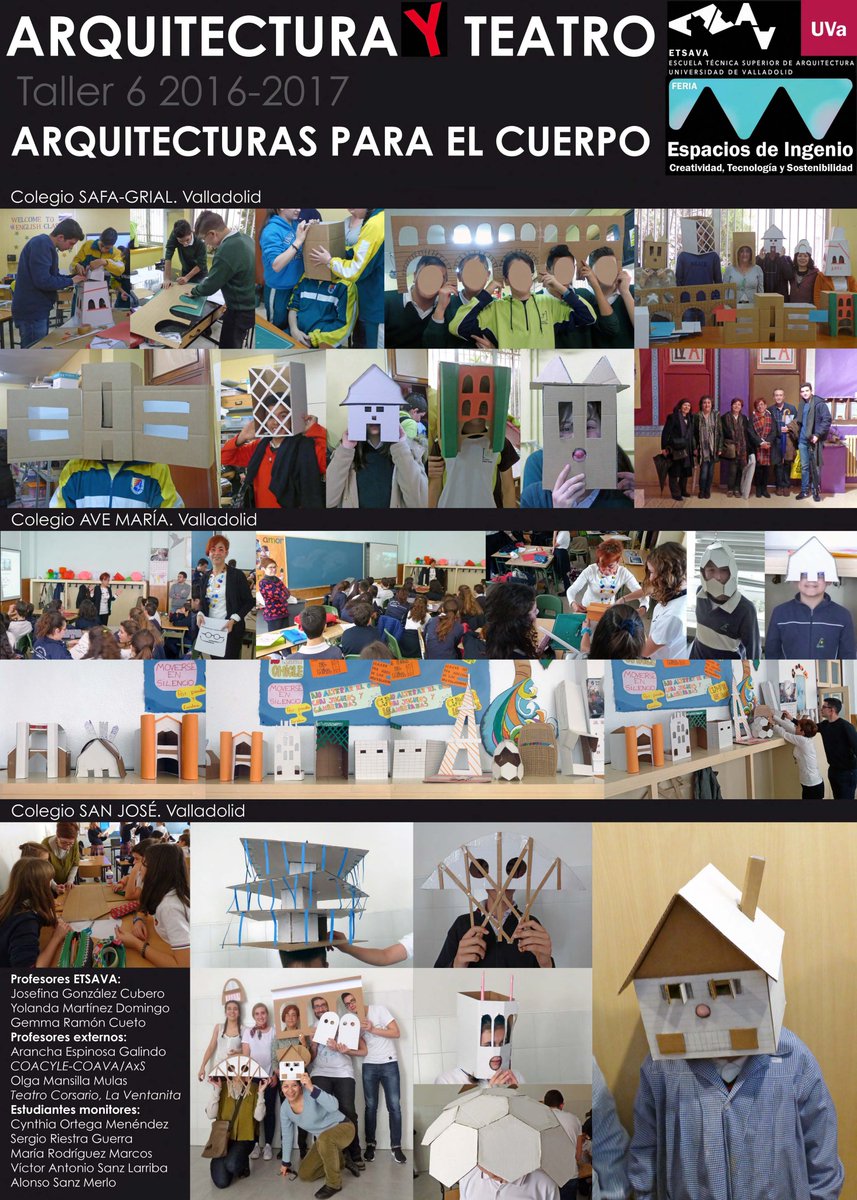 musiarq's tweet photo. Deseando volver @csjva a hacer talleres PID #EspaciosDeIngenio #ETSAVA 2 marzo "Crea tu propio Espacio" "Cardboard Project" "Disfrázate de Arquitectura" "Arquitectura Instantánea" Todo listo para III Feria 15-16 marzo @ETSAValladolid INSCRIPCIONES: https://t.co/KT0zfI9CWF https://t.co/4fY3cZfFPx