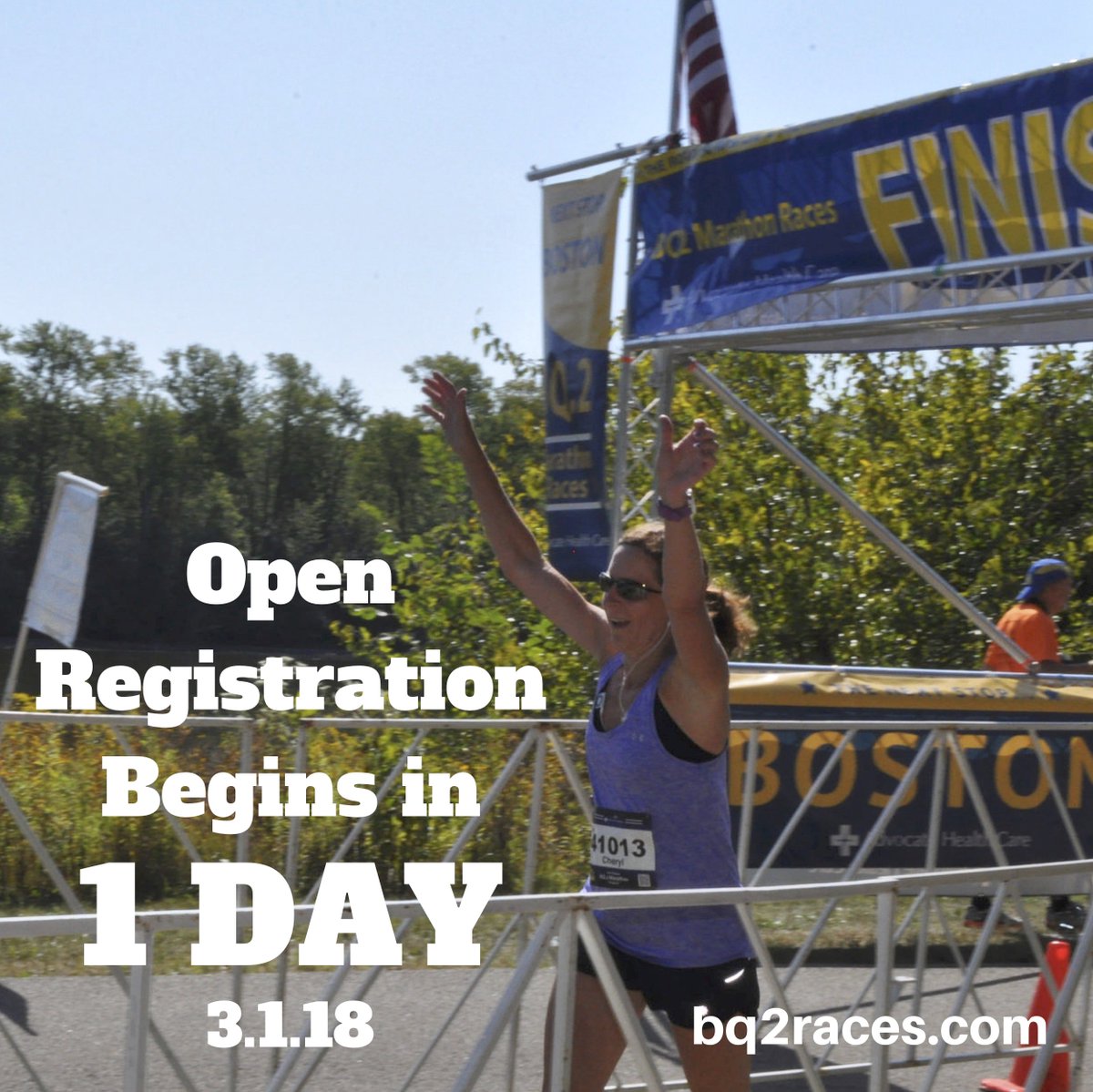 LastChanceBQ's tweet photo. Open registration for the @advocatehealth Spring Chance BQ.2 begins in ONE DAY! All eligibility requirements are waived beginning March 1st. REGISTER: https://t.co/KnLfFnpdBQ #bq2races #SpringChanceBQ #RoadtoBoston #BostonQualifier #BQ https://t.co/ISIOSlVZ8e
