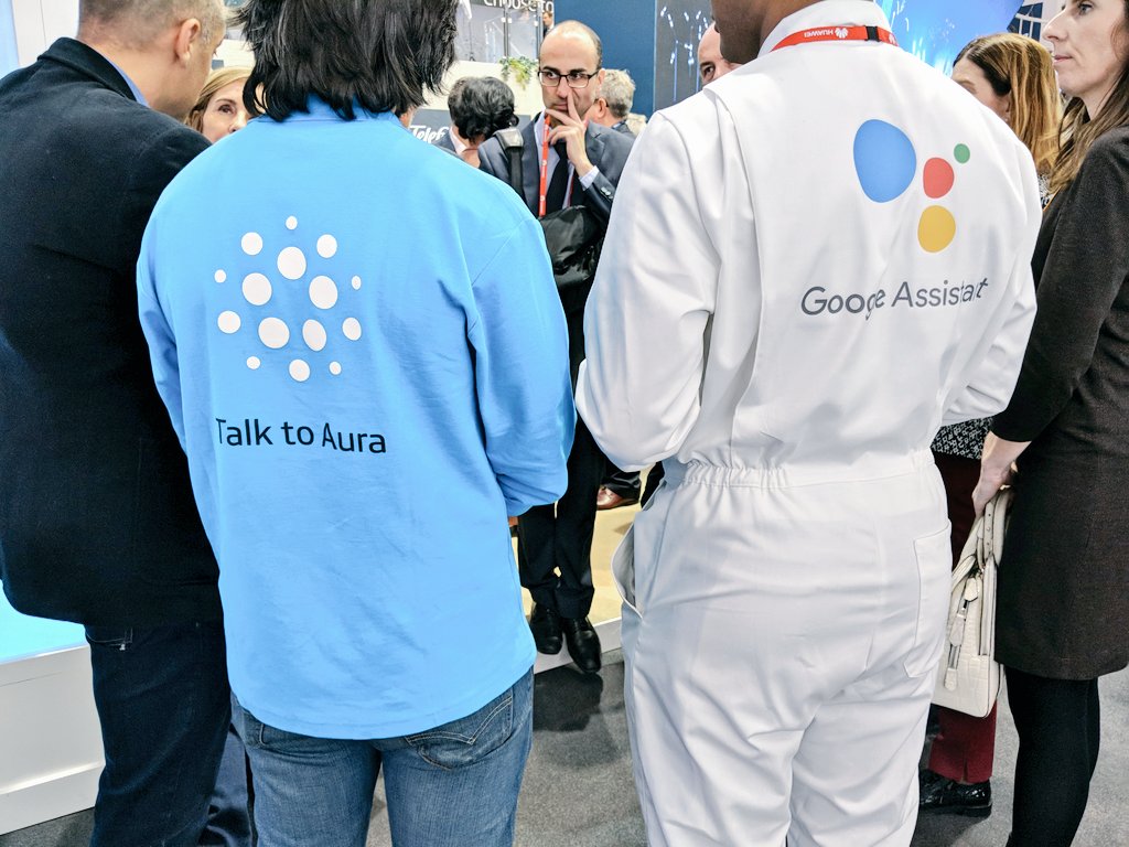 btabaka's tweet image. Au #MWC18, il était possible de parler à Aura de @Telefonica avec Google Assistant. Soit via l&apos;application, soit dans les couloirs ;-) #AndroidMWC