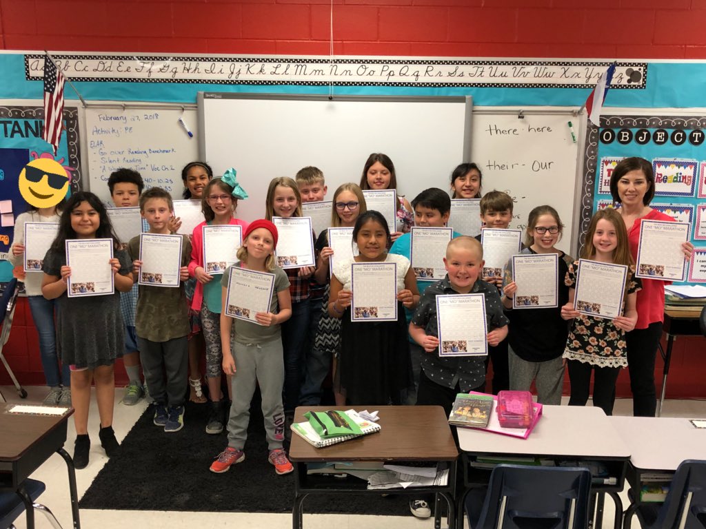 kyblack's tweet photo. Some of our staff and students  @LampasasTCE have taken the @Mo_Farah challenge with @MarathonKids.  #werun #oneMOmarathon #26.2 https://t.co/OAhDSH02qj