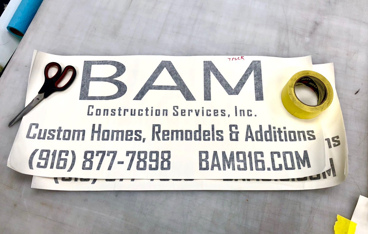 jberghainor's tweet image. From the Workshop/Printer... Prepping vinyl for our next BAM Construction Services, Inc. vehicle. How can We Help You Be Seen? BAM916.com #vinylsign #vehiclewrap #mobilemarketing #wehelpyoubeseen