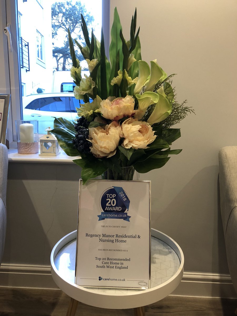 rachsohorye's tweet photo. Our shiny Top 20 Care Home Award arrived today from @carehome_co_uk Well done again #teamregency @LuxurycareGroup ⭐️ https://t.co/3txLDi8Eiu