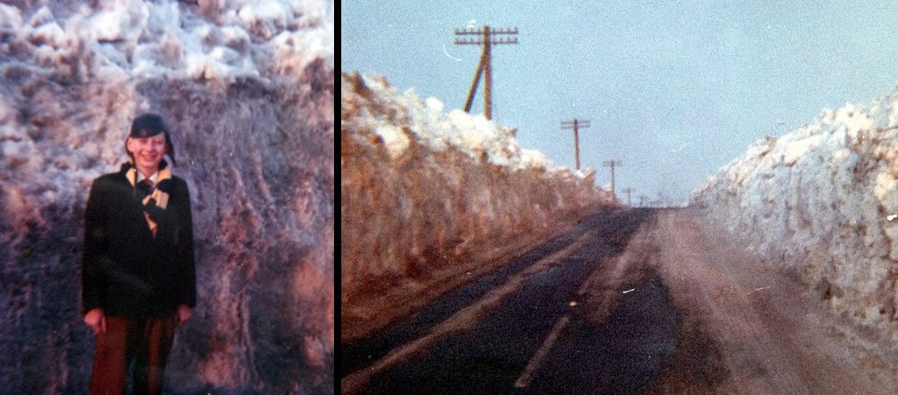Been passed this picture from someone pointing out current snow is 'nothing' compared to February 1963 - 55 years ago! Pic taken on road to Llandegla by four crosses.