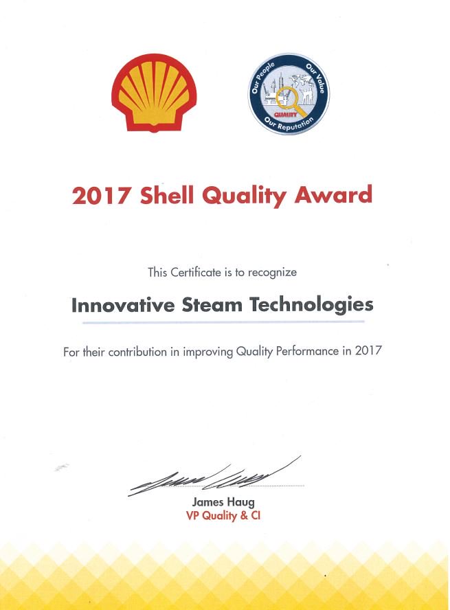 IST_OTSG's tweet photo. IST is excited to have received the 2017 Shell Quality Award in recognition of Outstanding Contributions in Improving Quality Performance.

A significant accomplishment on a truly innovative offshore project in the Gulf of Mexico, and a testament to IST’s culture of quality! https://t.co/CaciLJnHbU