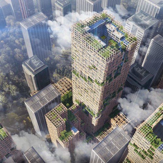 coolhunting's tweet photo. World's Tallest Timber Tower Proposed for Tokyo https://t.co/amchwOL4Tx https://t.co/iiMaXp8kPX