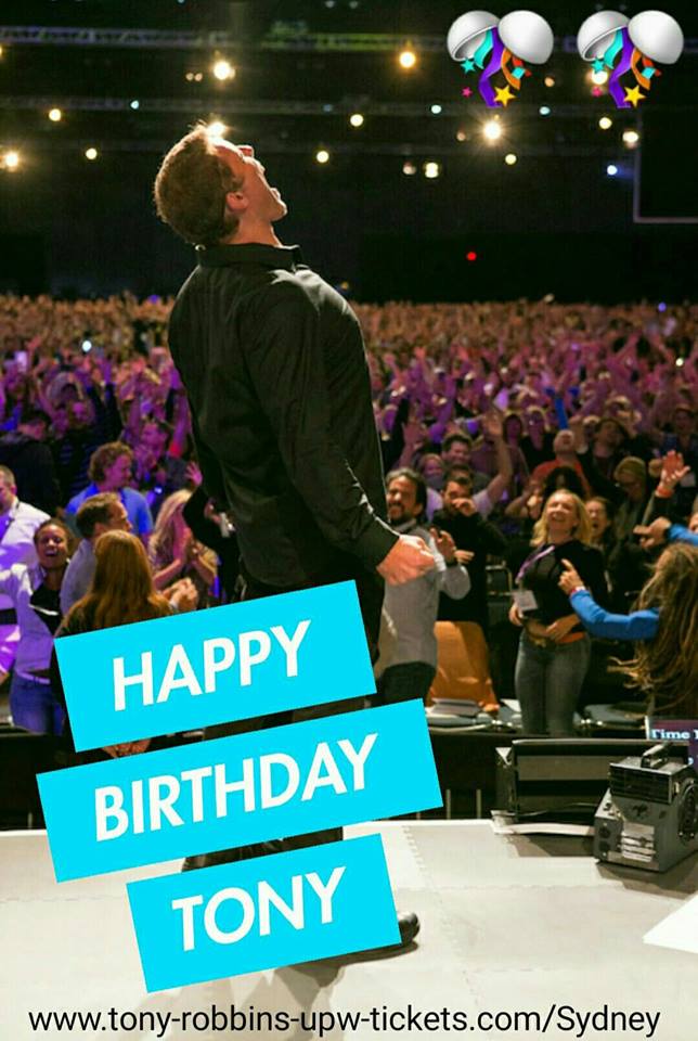 UPWSydneyTicket's tweet photo. It's Tony Robbins' big day🎁. To make sure he gets your wishes - Retweet➡

#TonyRobbinsBDAY #UPW #TonyRobbins #UPWSydney #TonyRobbinsUPW #UnleashthePowerWithin #AnthonyRobbins #UPWTickets #TonyRobbinsSydney #Firewalker #UPW2018 #UPWSydneyTickets #UPWSydney2018 https://t.co/MjHmokP2uv
