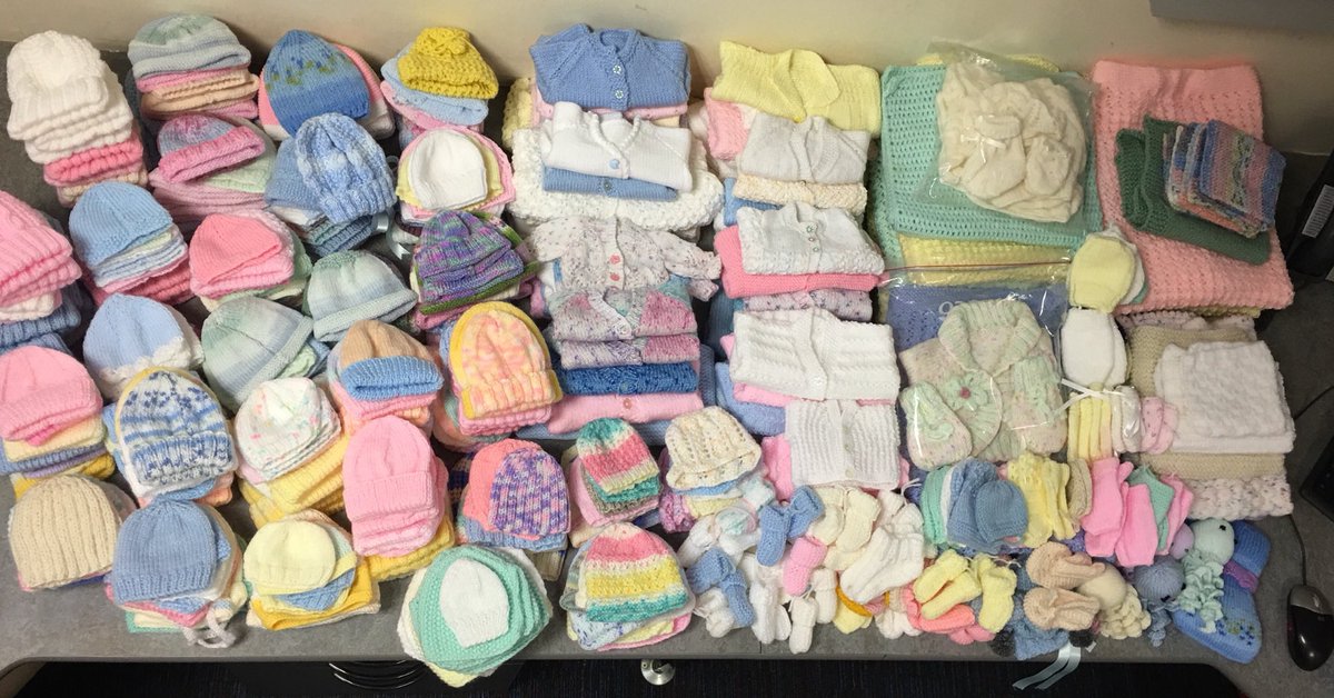 L14Bradley's tweet photo. Wow! Over 400 items donated for our baby knitwear appeal in #BostonBranch #EMY @NBSemployees Truly humbled by our communities generosity https://t.co/V649DlGXDU