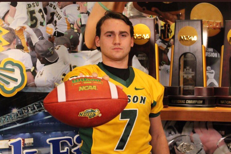 JPRockMO's tweet photo. Overland Park (KS) Blue Valley QB standout Walker Kinney:@walkerkinney7 on his Junior Day visit to North Dakota State. #NDSU https://t.co/JcspMoHmSJ