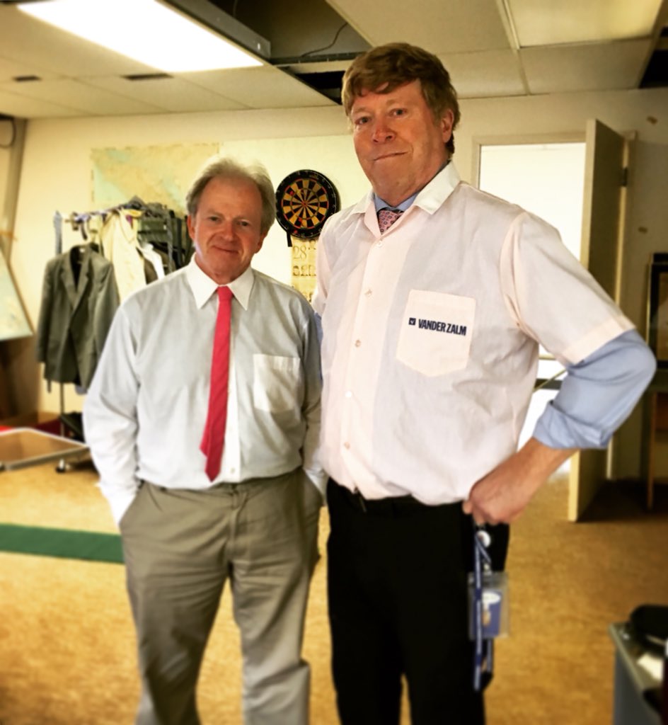 kyliestanton's tweet photo. A couple of legends getting in the spirit of #PinkShirtDay @keithbaldrey @VaughnPalmer @GlobalBC @VancouverSun https://t.co/yTTcBt9GJx