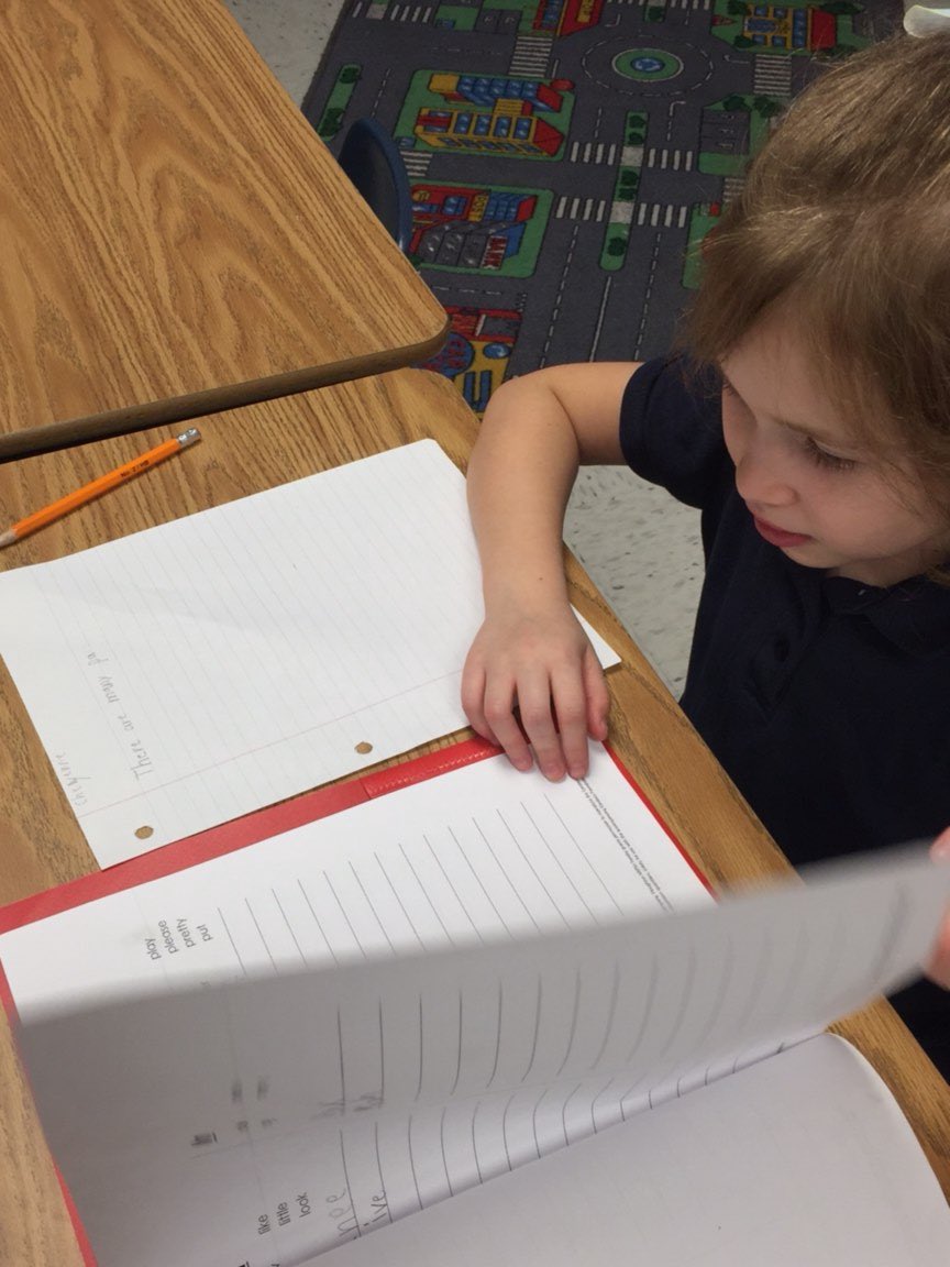 Spotlighting Ms. Sibley’s 1st Grade Class...
Hard at work using our awesome writing framework!