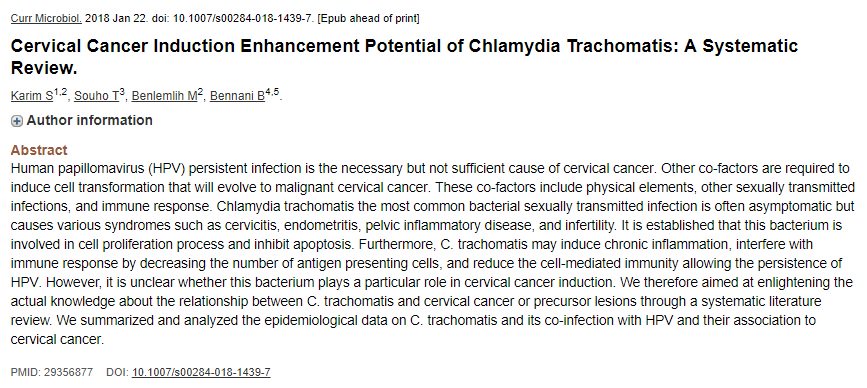 EPharmacon's tweet photo. #Cervical #Cancer Induction Enhancement Potential of #Chlamydia #Trachomatis: A Systematic Review. https://t.co/tNUP14Xlqh https://t.co/nFzQSlgUWs