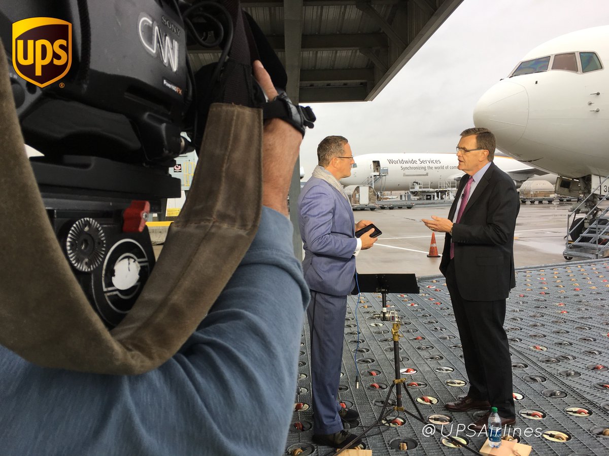 UPSAirlines's tweet image. LIVE now - @UPS CEO David Abney talking with @CNN Anchor Richard Quest on @questCNN Quest Means Business. Topics include global economy, global e-commerce and the state of our business today. ✈️📦